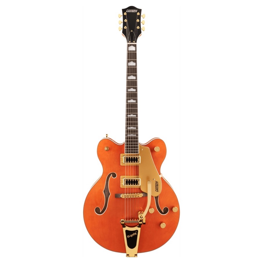 Gretsch G 5422TG / G5422TG Electromatic ® Classic Hollow Body Double-Cut with Bigsby ® and Gold Hardware, Laurel Fingerboard, Orange Stain OOK IN VOORRAAD !