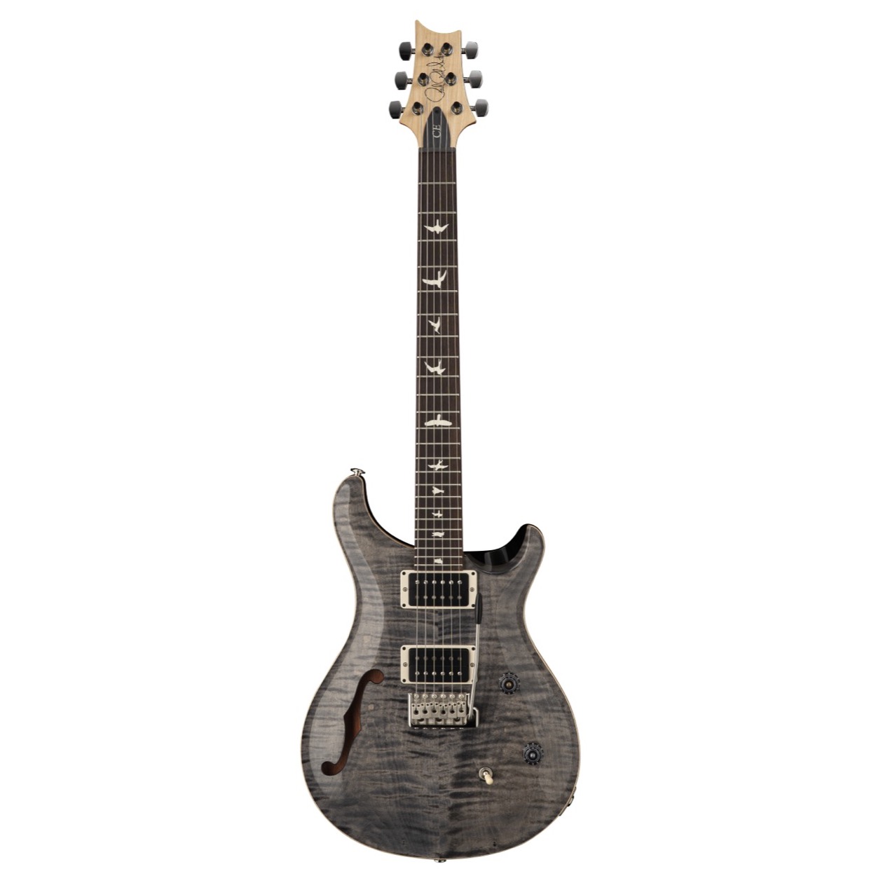 PRS CE 24 / CE24 Semi Hollow Faded Gray Black - Made in USA inclusief Gig Bag !