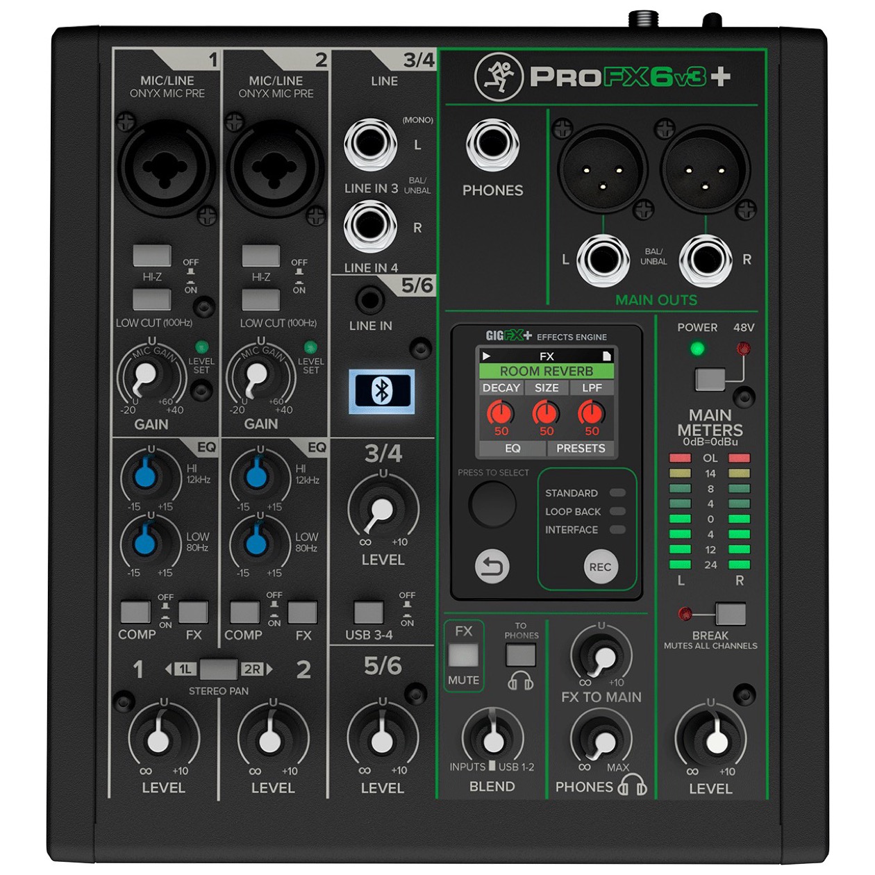 Mackie Pro FX 6 V3+ / PRO FX6V3+ 6-channel USB mixer + Bluetooth and Effects