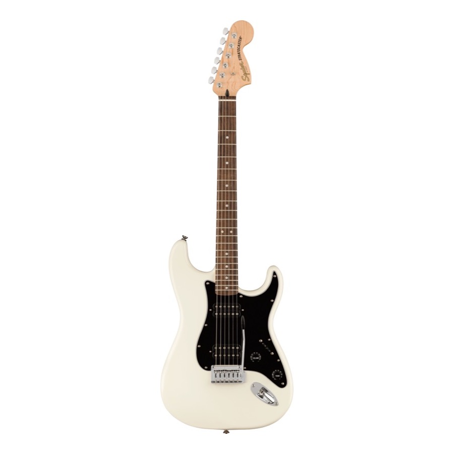 Fender Squier Affinity Series Stratocaster HH Laurel Fingerboard, Black Pickguard, Olympic White Elektrische Gitaar