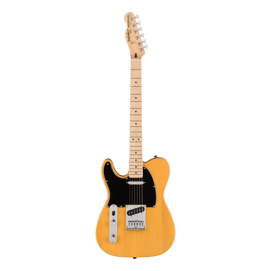 Fender Squier Affinity Series Telecaster Left-Handed, Maple Fingerboard, Black Pickguard, Butterscotch Blonde Elektrische Gitaar