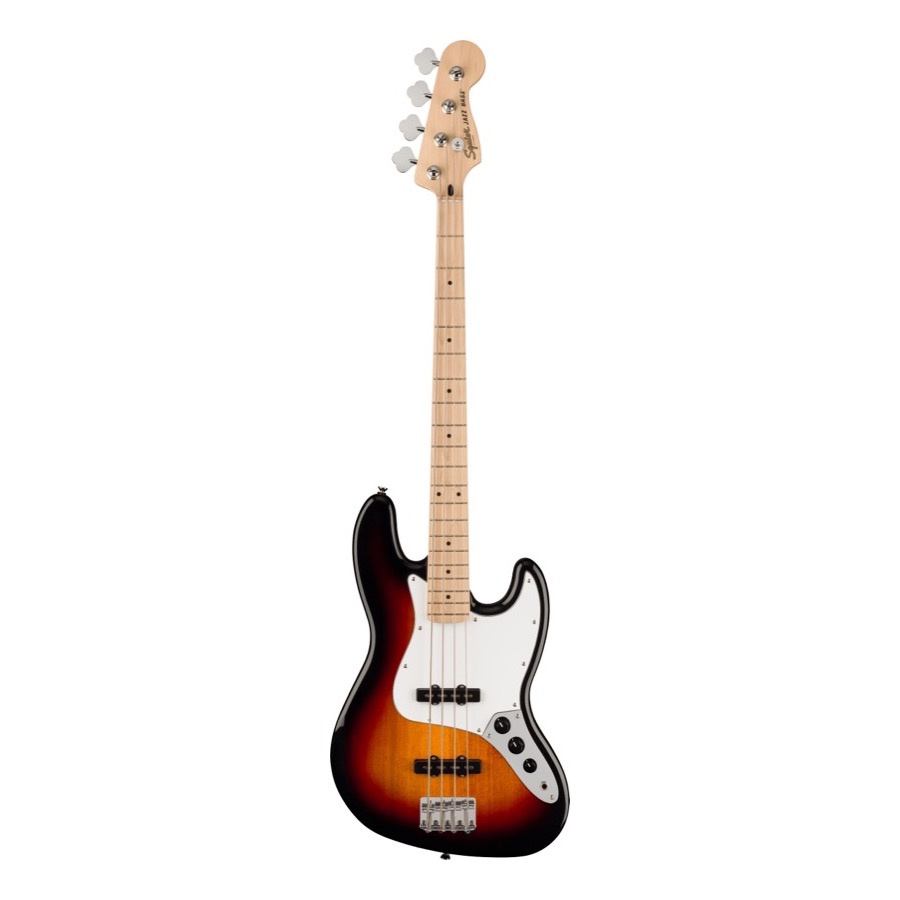 Fender Squier Affinity Series Jazz Bass, Maple Fingerboard, White Pickguard, 3-Color Sunburst Elektrische Bas Gitaar