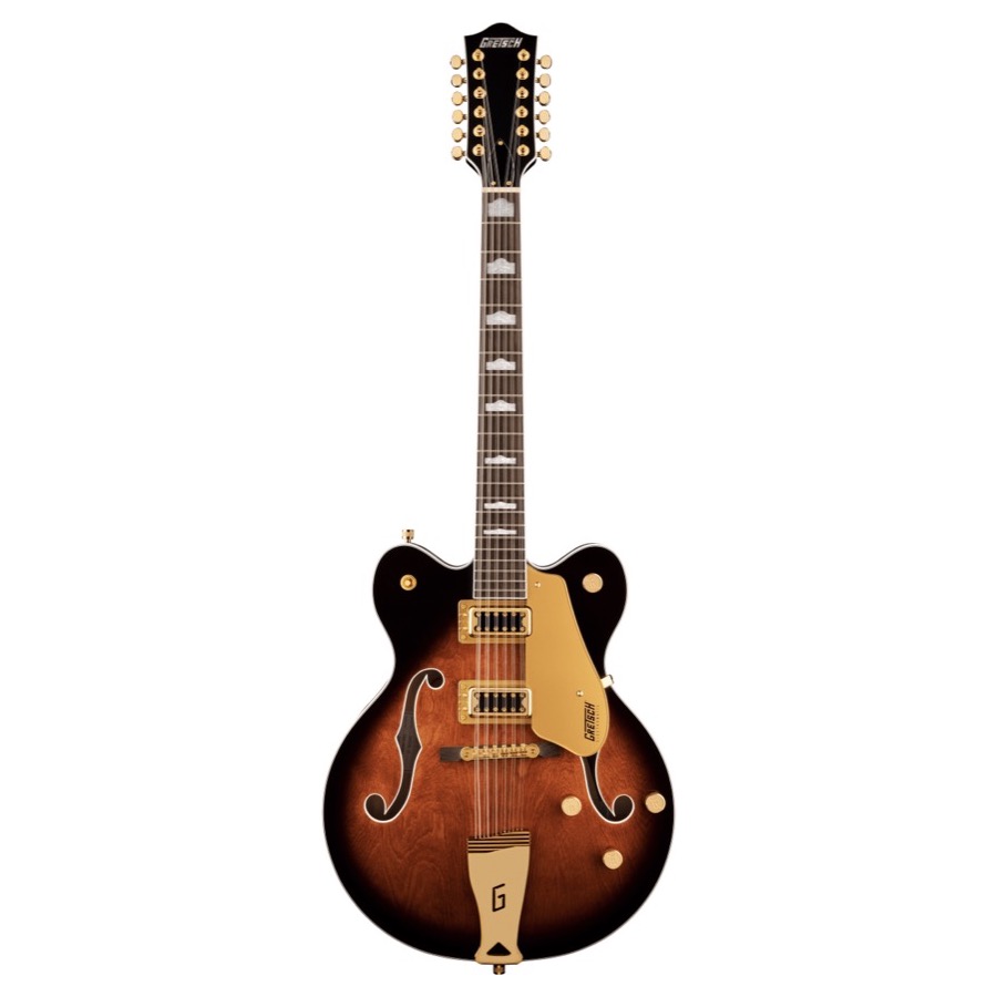 Gretsch G5422 G-12 / G5422G-12 Electromatic ® Classic Hollow Body Double-Cut 12-String with Gold Hardware, Laurel Fingerboard, Single Barrel Burst, NIEUW 2022 MODEL MADE IN CHINA !