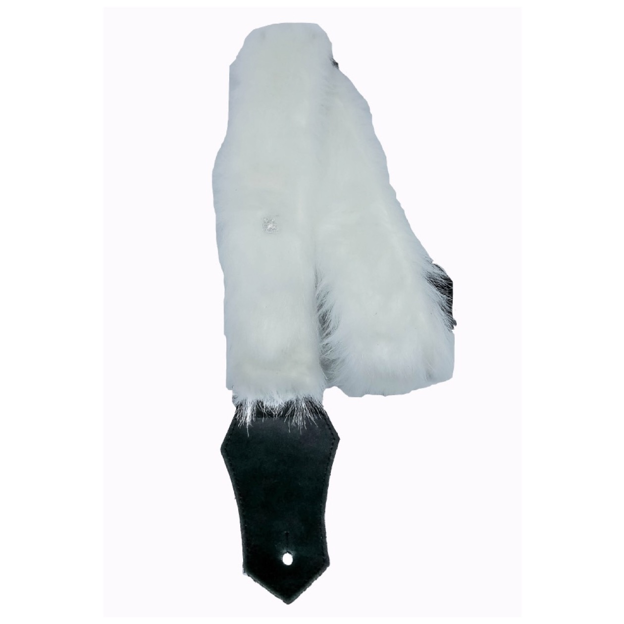 GetMGetM Guitar Strap 2.5" White Faux Fur