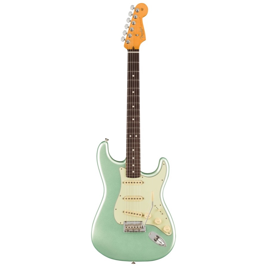 Fender American Professional II Stratocaster, Rosewood Fingerboard, Mystic Surf Green, Elektrische gitaar incl. Luxe Molded Case
