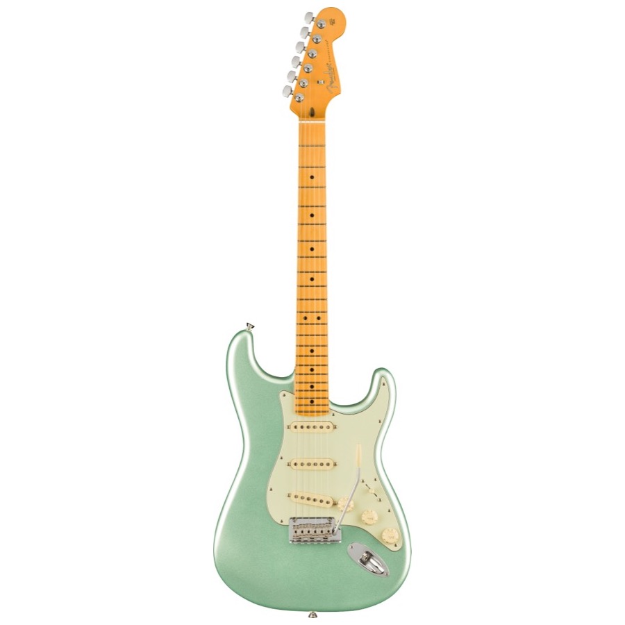 Fender American Professional II Stratocaster, Maple Fingerboard, Mystic Surf Green, Elektrische gitaar incl. Luxe Molded Case