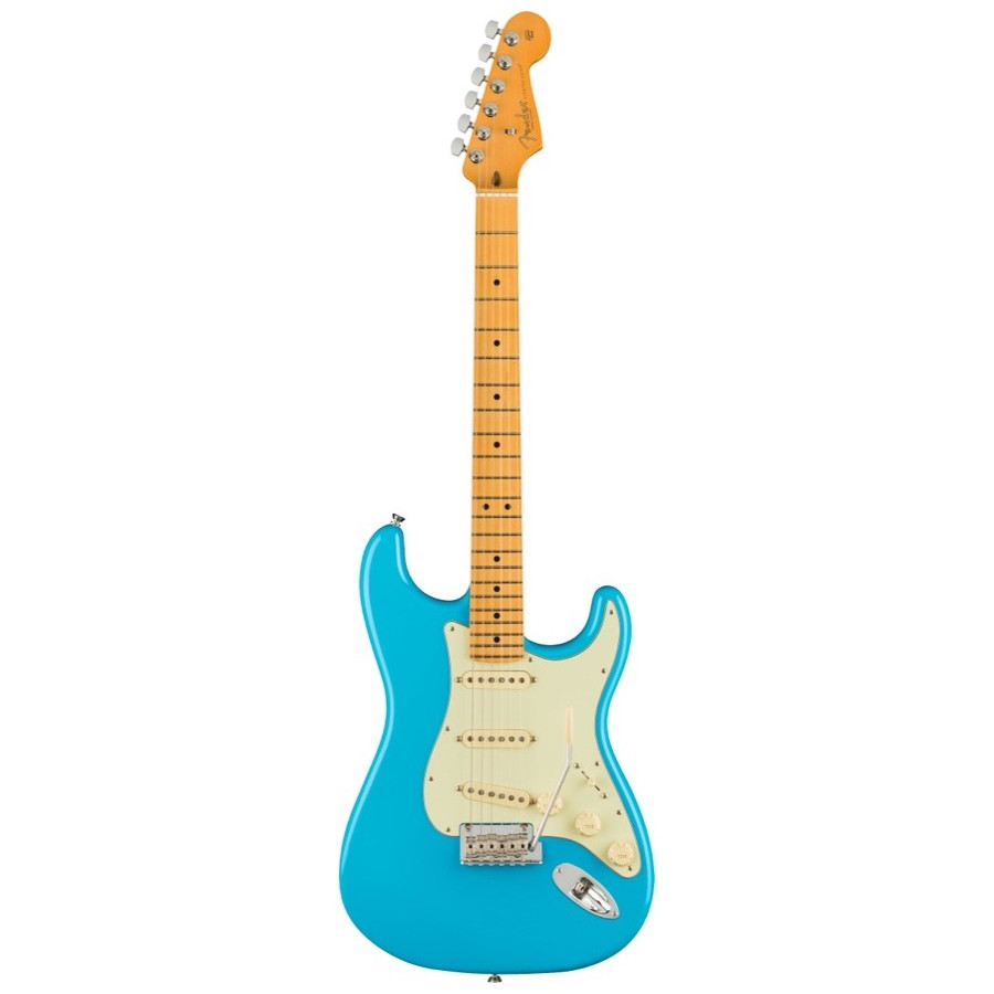 Fender American Professional II Stratocaster, Maple Fingerboard, Miami Blue, Elektrische gitaar incl. Luxe Molded Case