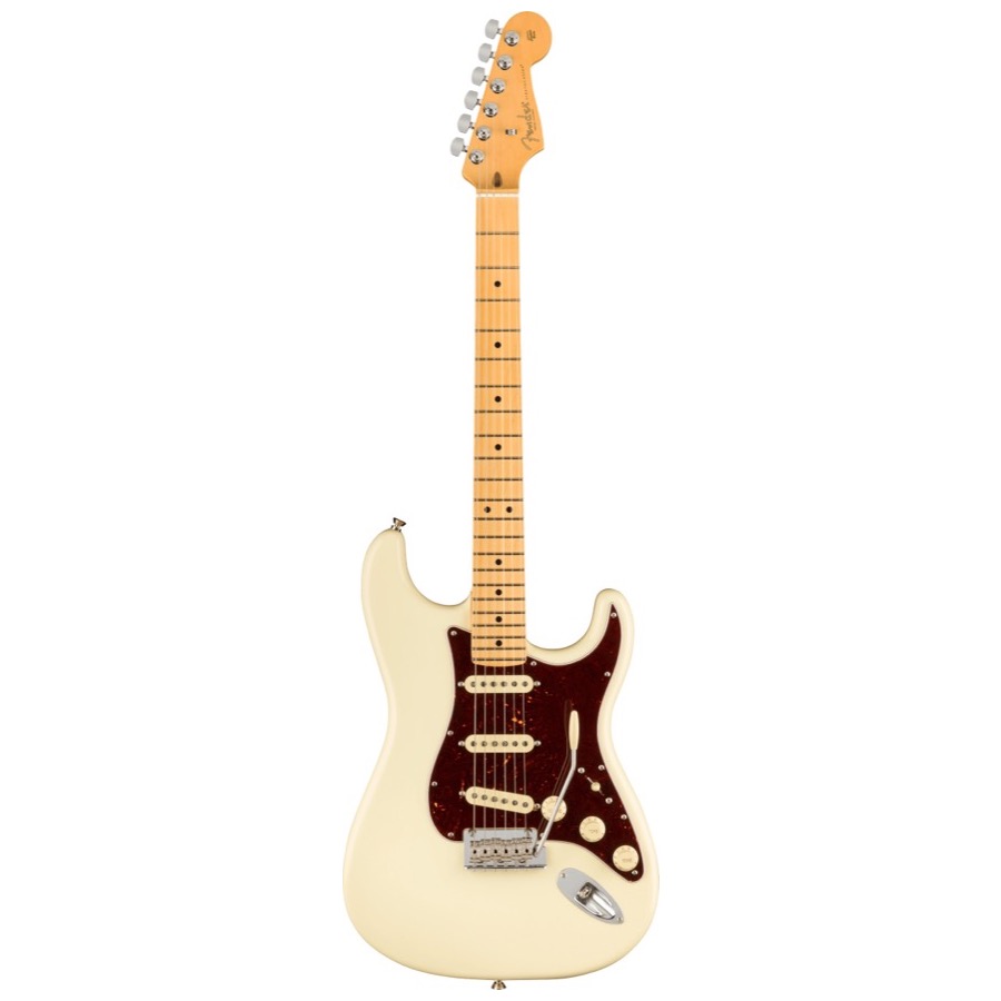 Fender American Professional II Stratocaster, Maple Fingerboard, Olympic White, Elektrische gitaar incl. Luxe Molded Case