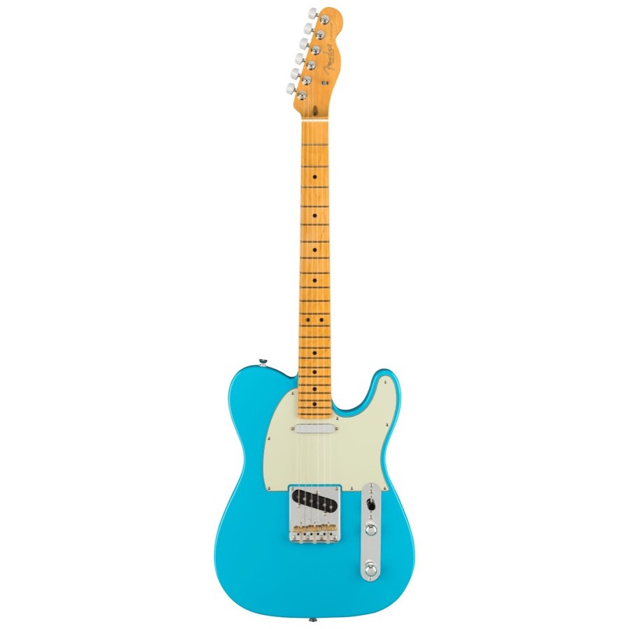 Fender American Professional II Telecaster, Maple Fingerboard, Miami Blue, Elektrische gitaar incl. Luxe Molded Case