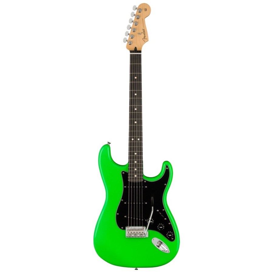 Fender Limited Edition Player Stratocaster, Ebony Fingerboard, Neon Green Elektrische Gitaar