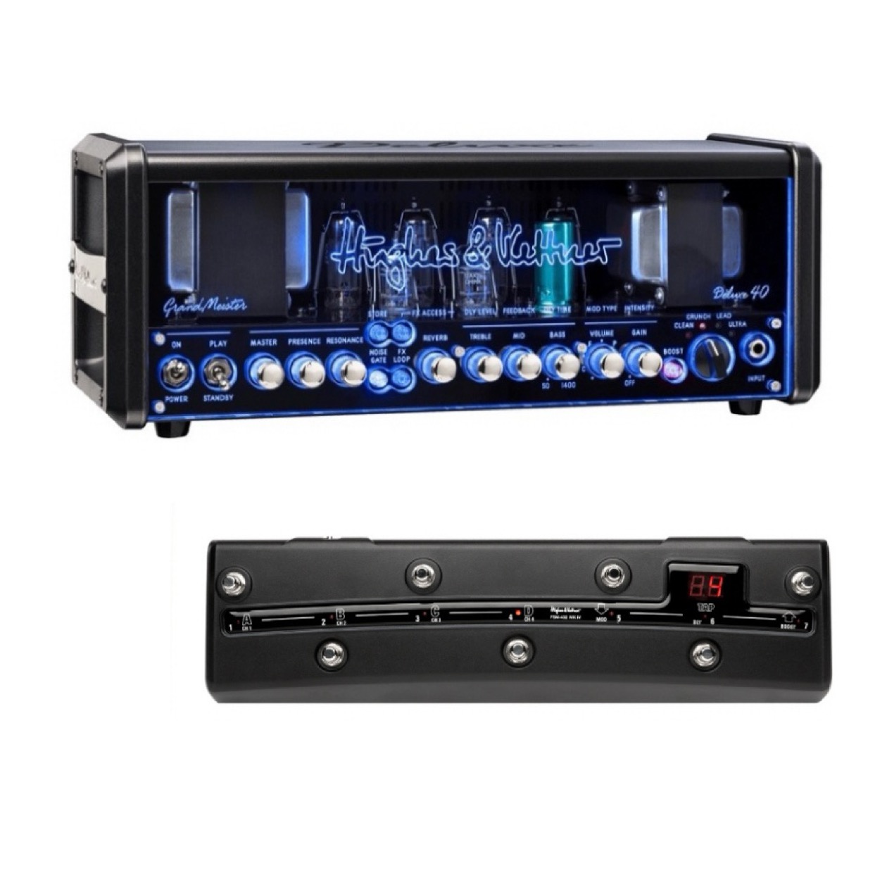 Hughes & Kettner GrandMeister Deluxe 40 Head SUPERAANBIEDING INCLUSIEF PEDAAL !! SUPERPRIJS !