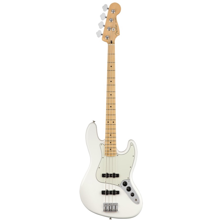 Fender Player Jazz Bass, Maple Fingerboard, Polar White, Elektrische Bas Gitaar