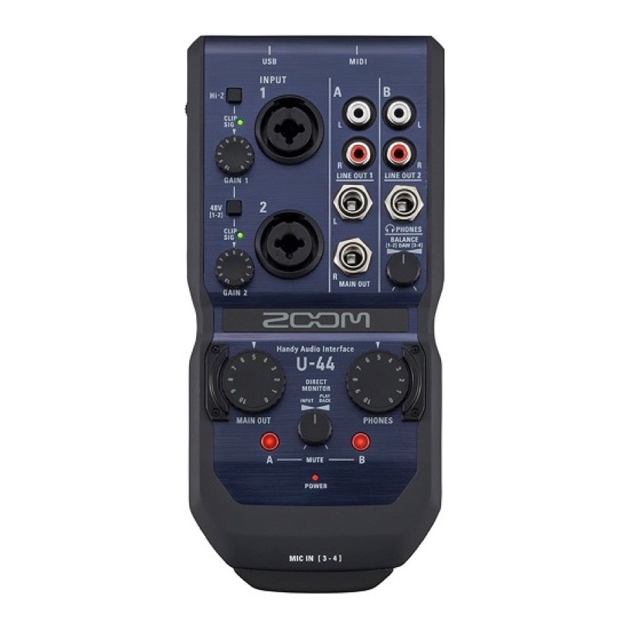 Zoom U 44 / U44  4in/4out, Handy Audio Interface SUPERPRIJS !