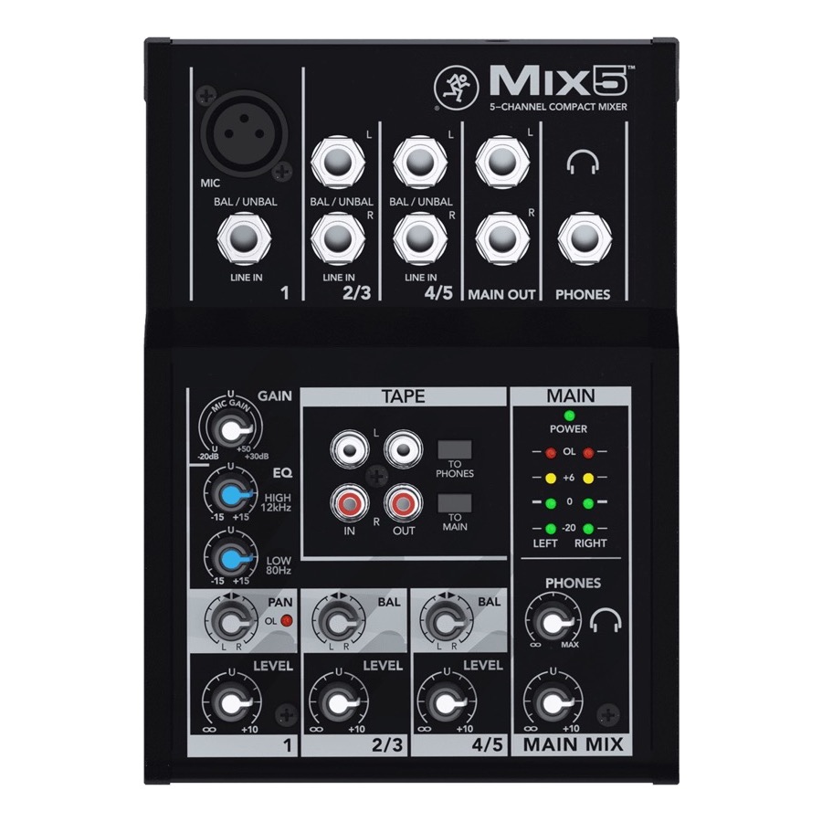 Mackie Mix 5 / Mix5 Compacte 5 kanalen Mengtafel