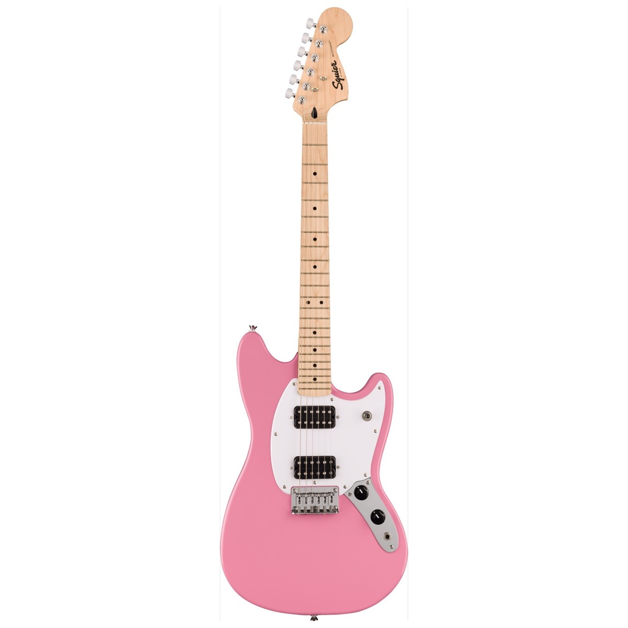 Fender Squier Sonic Mustang HH, Maple Fingerboard, White Pickguard, Flash Pink NIEUW VOOR 2023