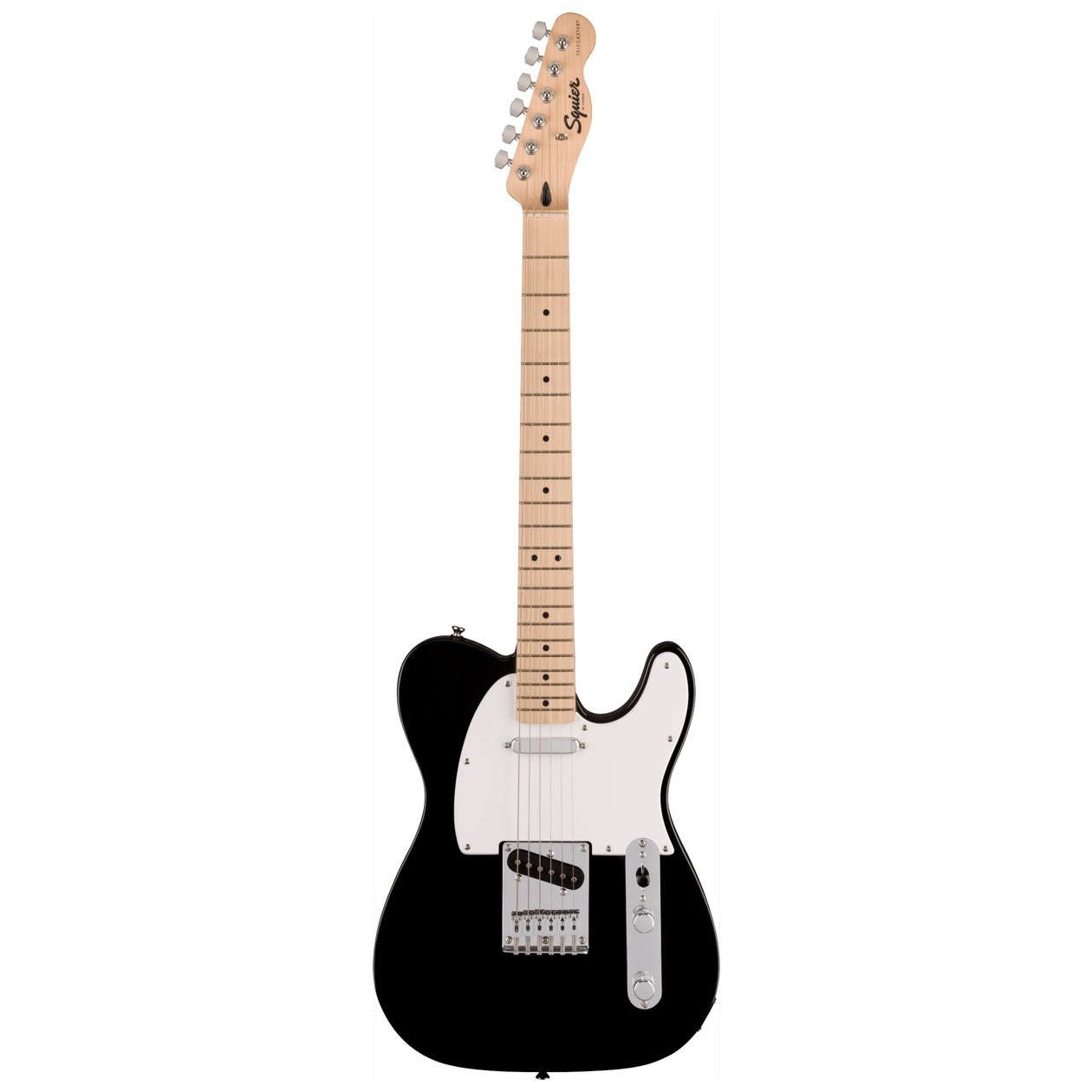 Fender Squier Sonic Telecaster, Maple Fingerboard, White Pickguard, Black NIEUW VOOR 2023