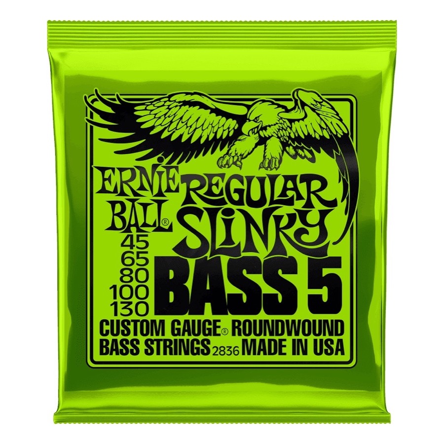 Ernie Ball 2836 Set Regular Slinky 45 - 130 Bas Gitaar Snaren 5 String