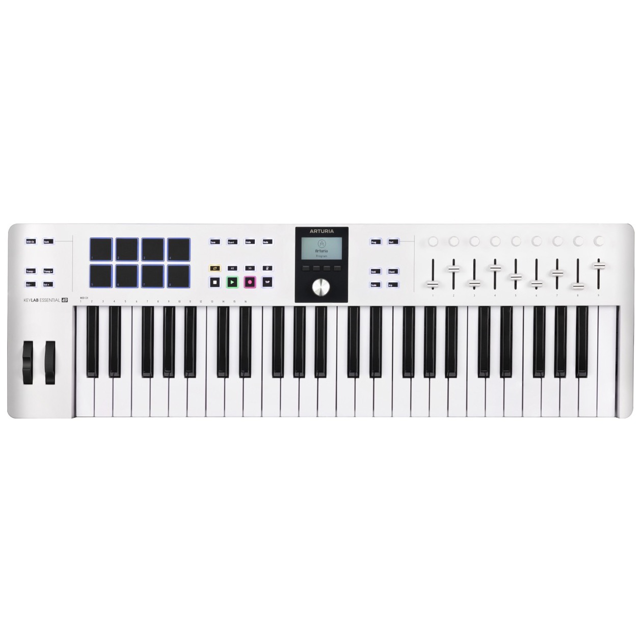 Arturia KeyLab Essential 49 mk3 White Universal MIDI controller inclusief Software IN VOORRAAD, NIEUW IN DOOS, DIRECT LEVERBAAR !