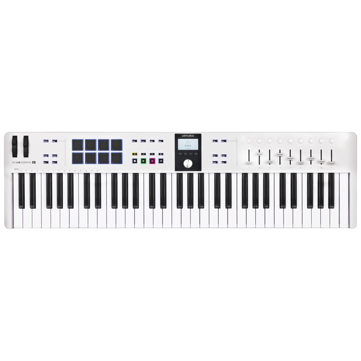 Arturia KeyLab Essential 61 mk3 White Universal MIDI controller inclusief Software IN VOORRAAD, NIEUW IN DOOS, DIRECT LEVERBAAR !