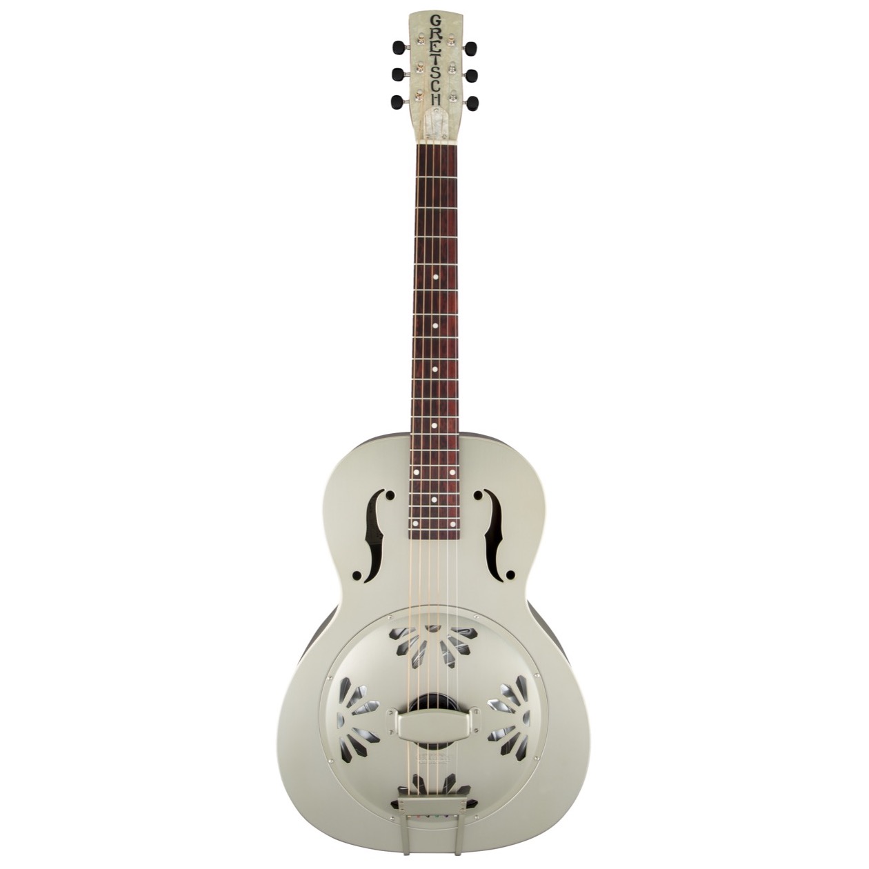 Gretsch G 9201 / G9201 Honey Dipper Round-Neck, Brass Body Biscuit Cone Resonator Guitar, Shed Roof Finish