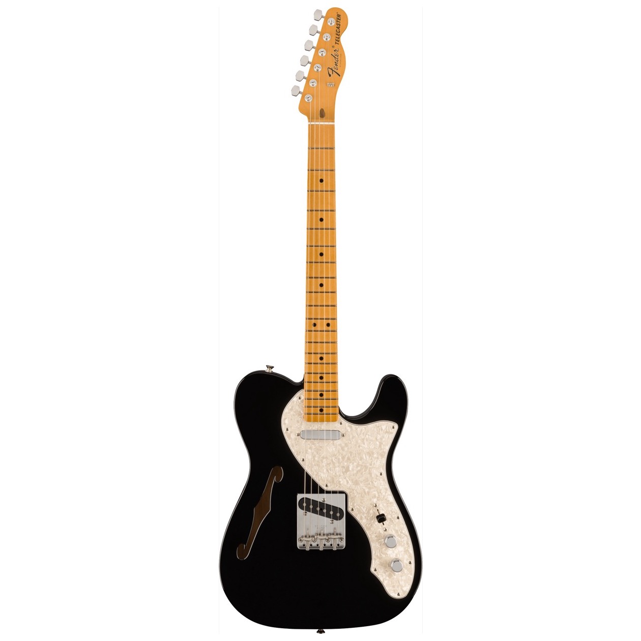 Fender Vintera II  '60s Telecaster Thinline, Maple Fingerboard, Black inclusief Gig Bag