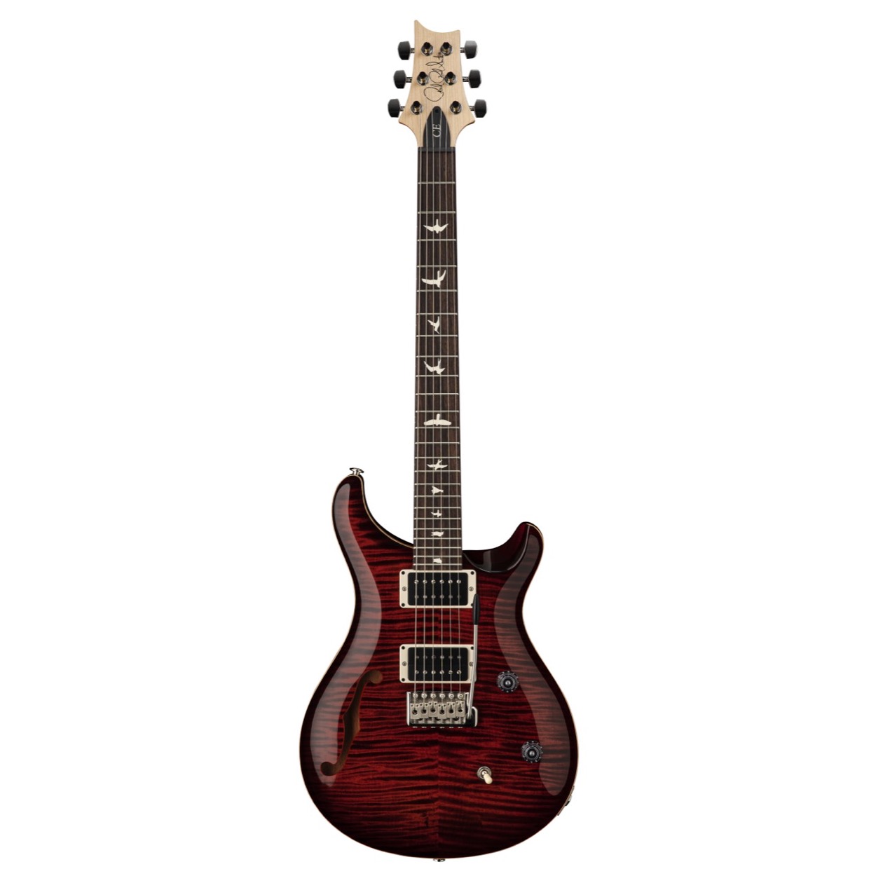 PRS CE 24 / CE24 Semi Hollow Fire Red Burst - Made in USA inclusief Gig Bag !