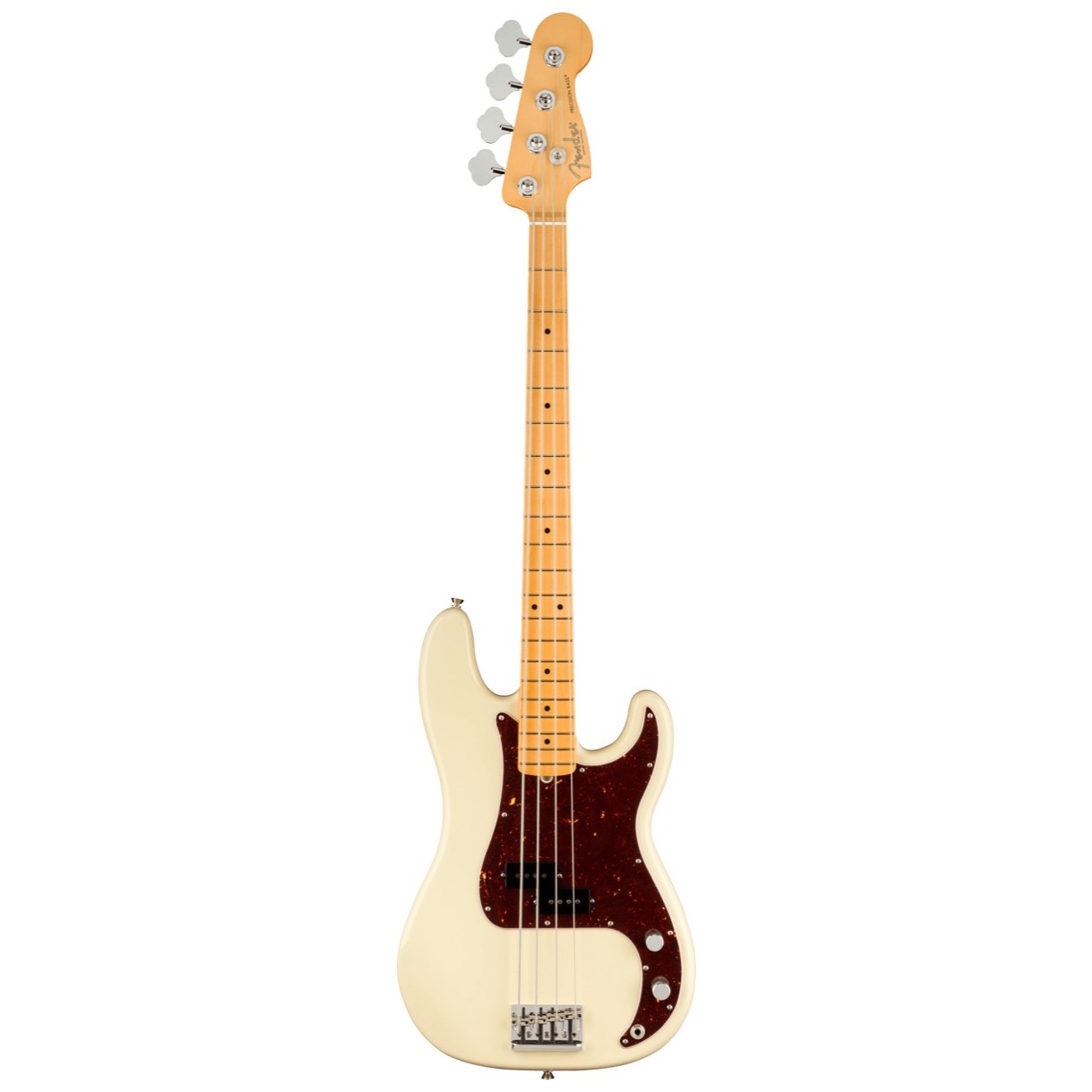 Fender American Professional II Precision Bass, Maple Fingerboard, Olympic White inclusief Deluxe Molded Case