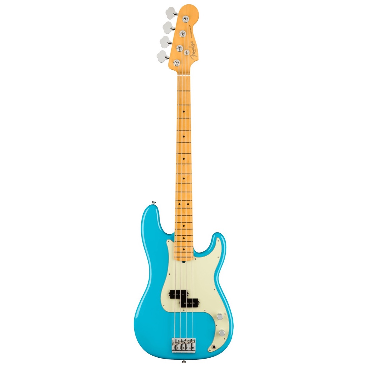 Fender American Professional II Precision Bass, Maple Fingerboard, Miami Blue inclusief Deluxe Molded Case