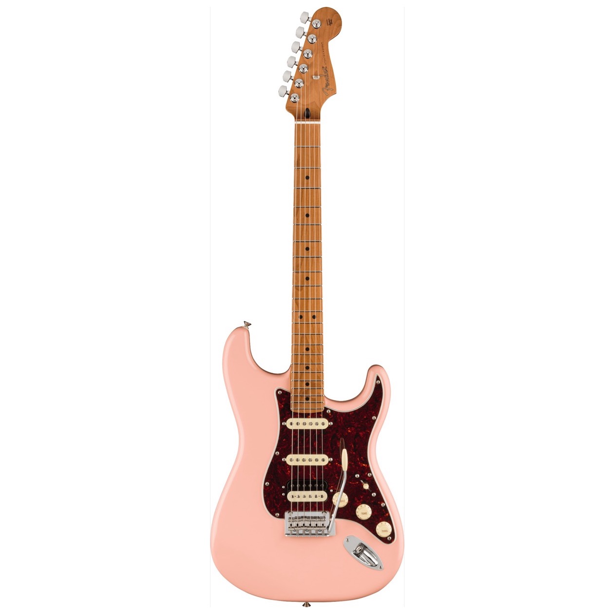 Fender Limited Edition Player Stratocaster HSS, Roasted Neck, Shell Pink Elektrische Gitaar