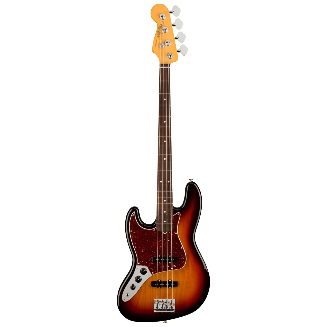 Fender American Professional II Jazz Bass, LEFT HAND, Rosewood Fingerboard, 3 Color Sunburst inclusief Deluxe Molded Case