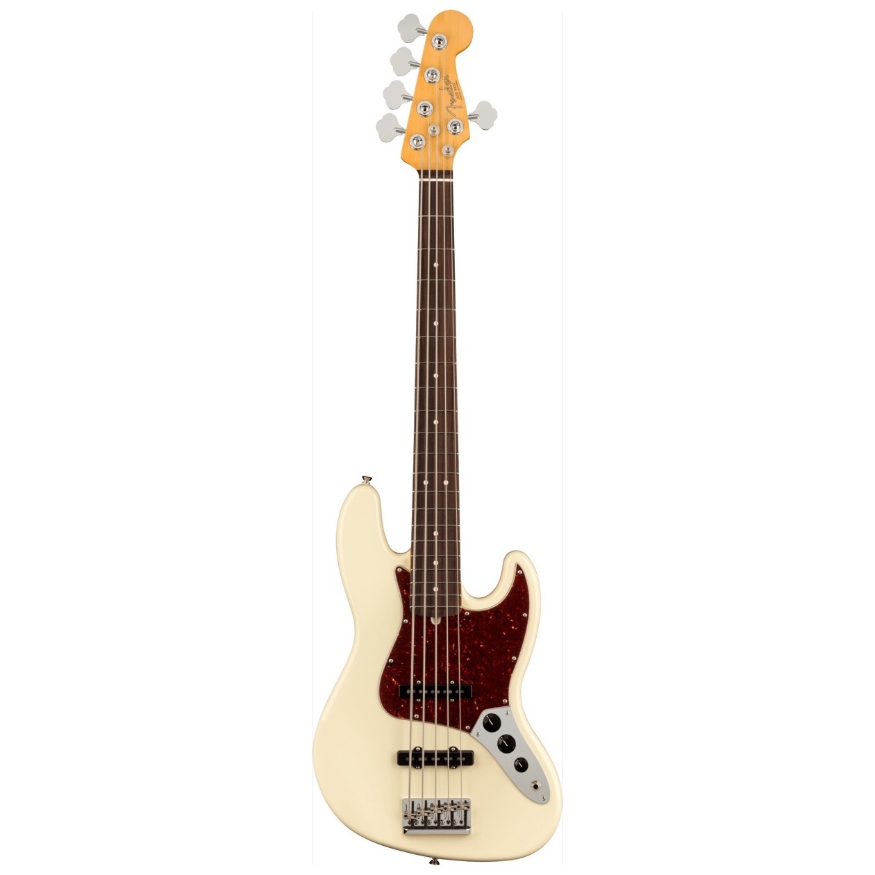 Fender American Professional II Jazz Bass V, Rosewood Fingerboard, Olympic White inclusief Deluxe Molded Case