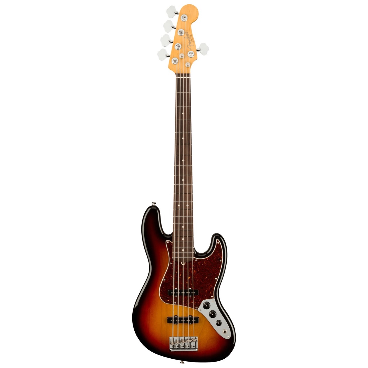 Fender American Professional II Jazz Bass V, Rosewood Fingerboard, 3-Color Sunburst inclusief Deluxe Molded Case