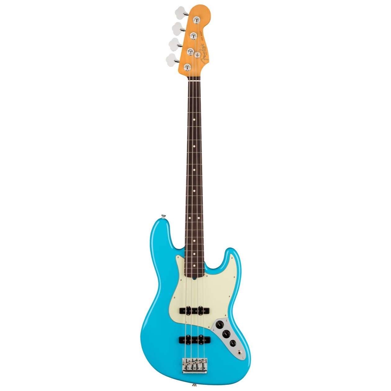 Fender American Professional II Jazz Bass, Rosewood Fingerboard, Miami Blue inclusief Deluxe Molded Case