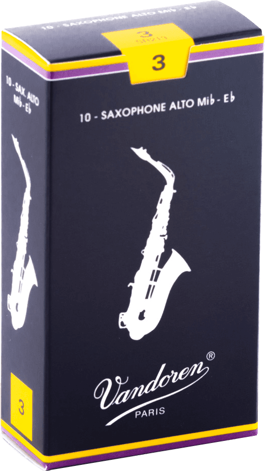 Vandoren Rieten voor Alt Saxofoon doos met 10 Rietjes Sterkte 3