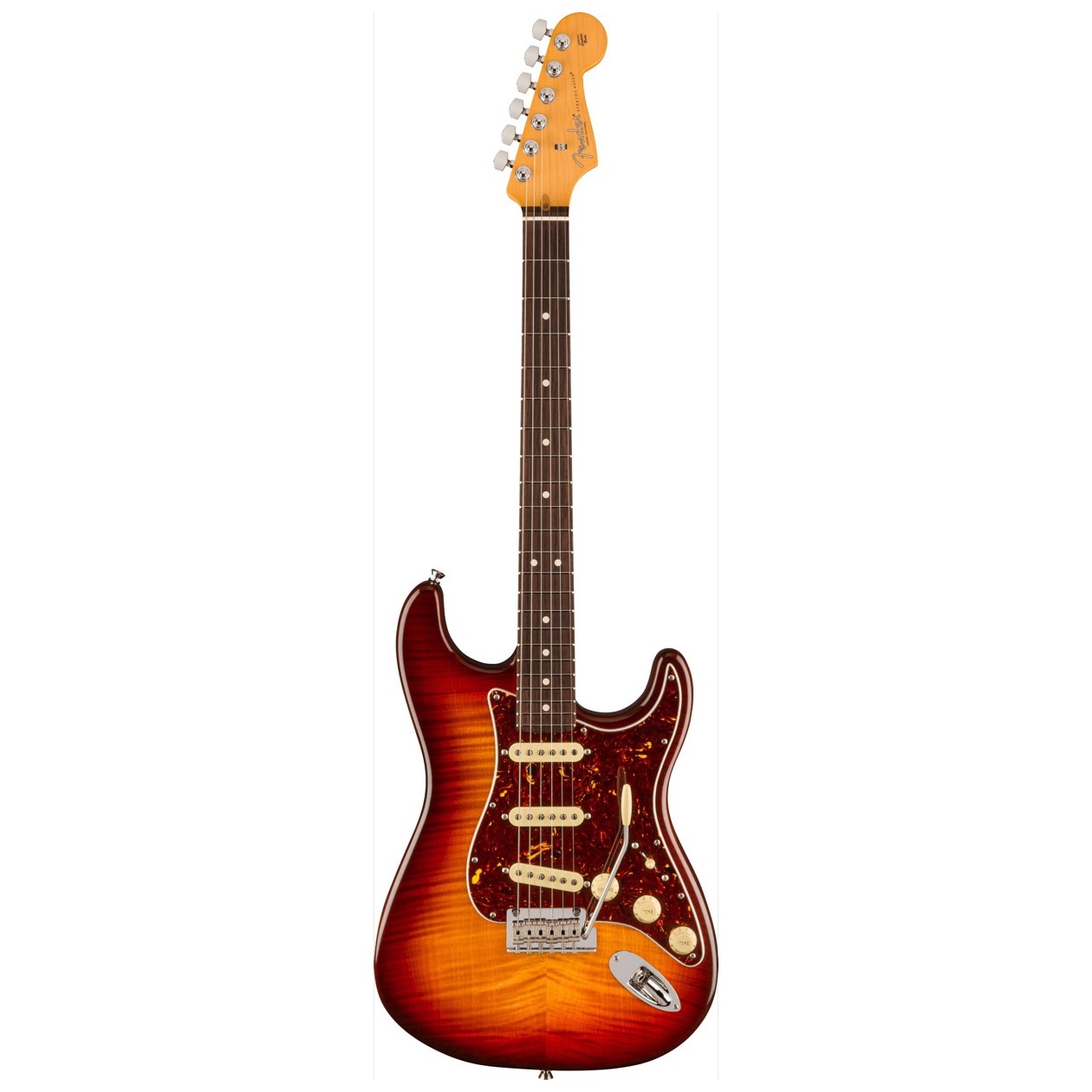 Fender 70th Anniversary American Professional II Stratocaster, Rosewood Fingerboard, Comet Burst Elektrische gitaar incl. Luxe Inca Silver Molded Case