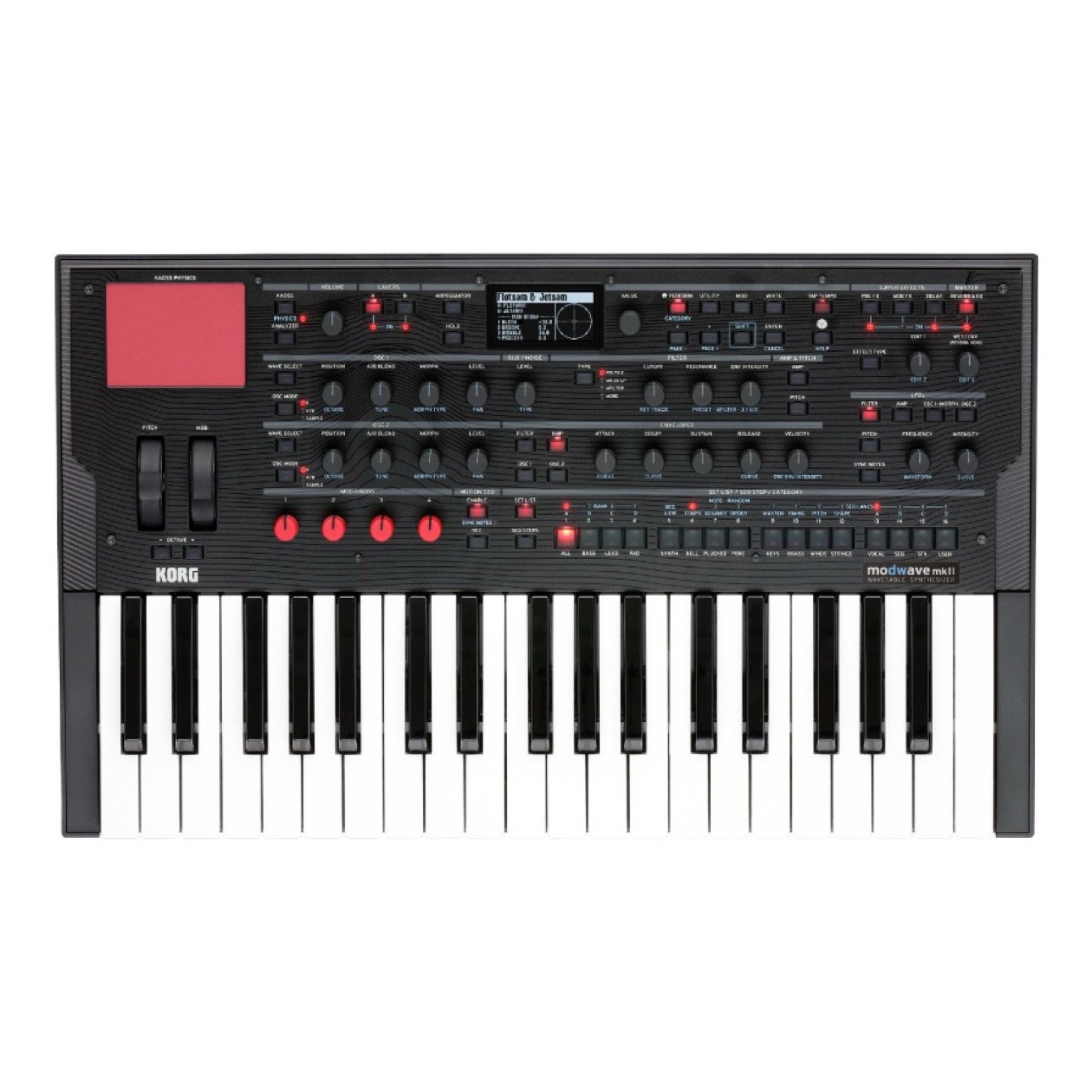 Korg Modwave MK II Wavetable Synthesizer, digitaal, 37 toetsen, 60 stemmen