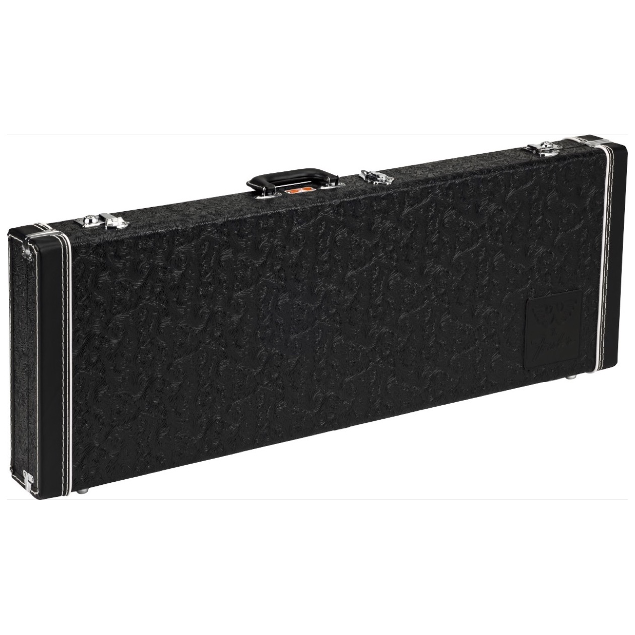 Fender Waylon Jennings Strat/Tele Black Tooled Leather Case Gitaar Koffer