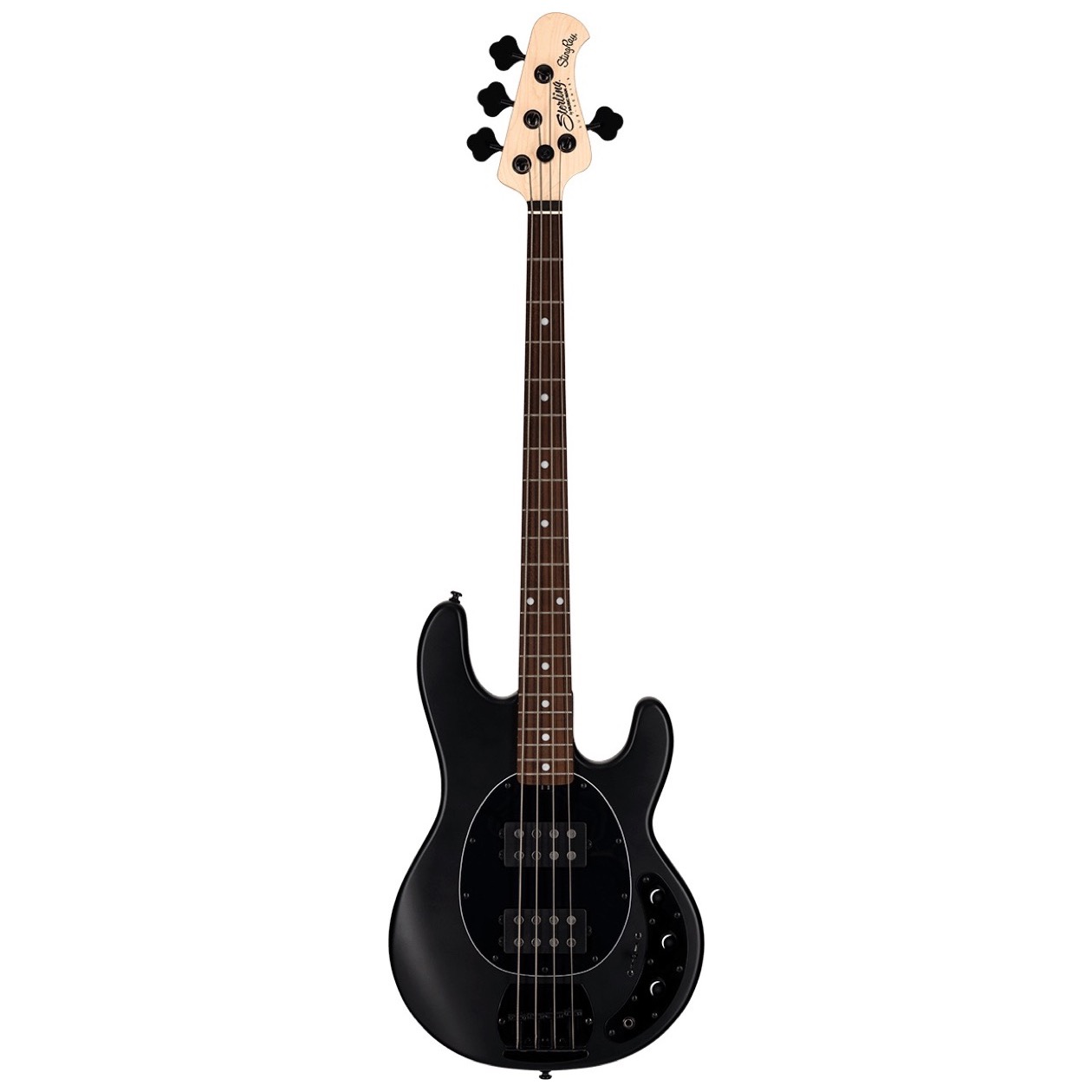 Sterling by Music Man - StingRay Ray 4 / Ray 4 HH Bas Stealth Black NIEUW 2024 MODEL