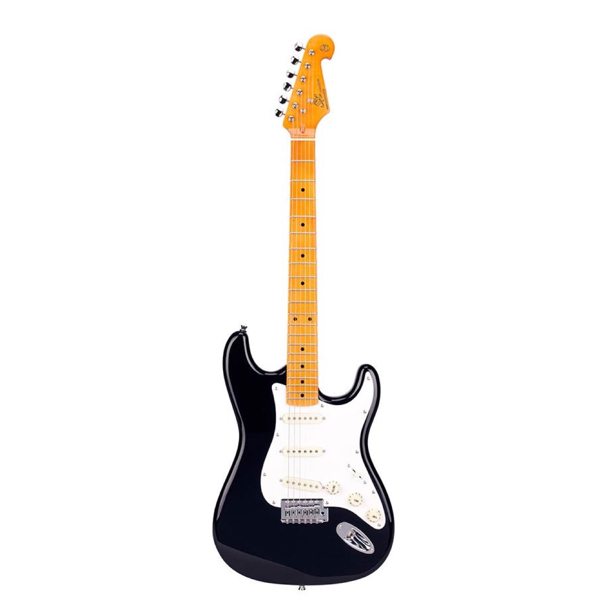 SX SST 57 Stratocaster Zwart Elektrische Gitaar inclusief SX Gig Bag