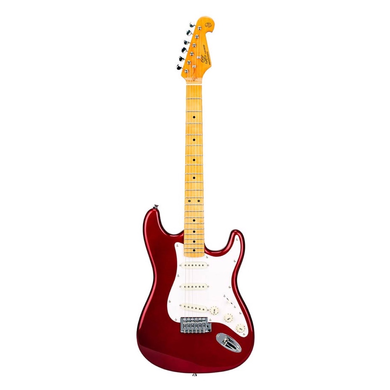 SX SST 57 Stratocaster Candy Apple RedElektrische Gitaar inclusief SX Gig Bag