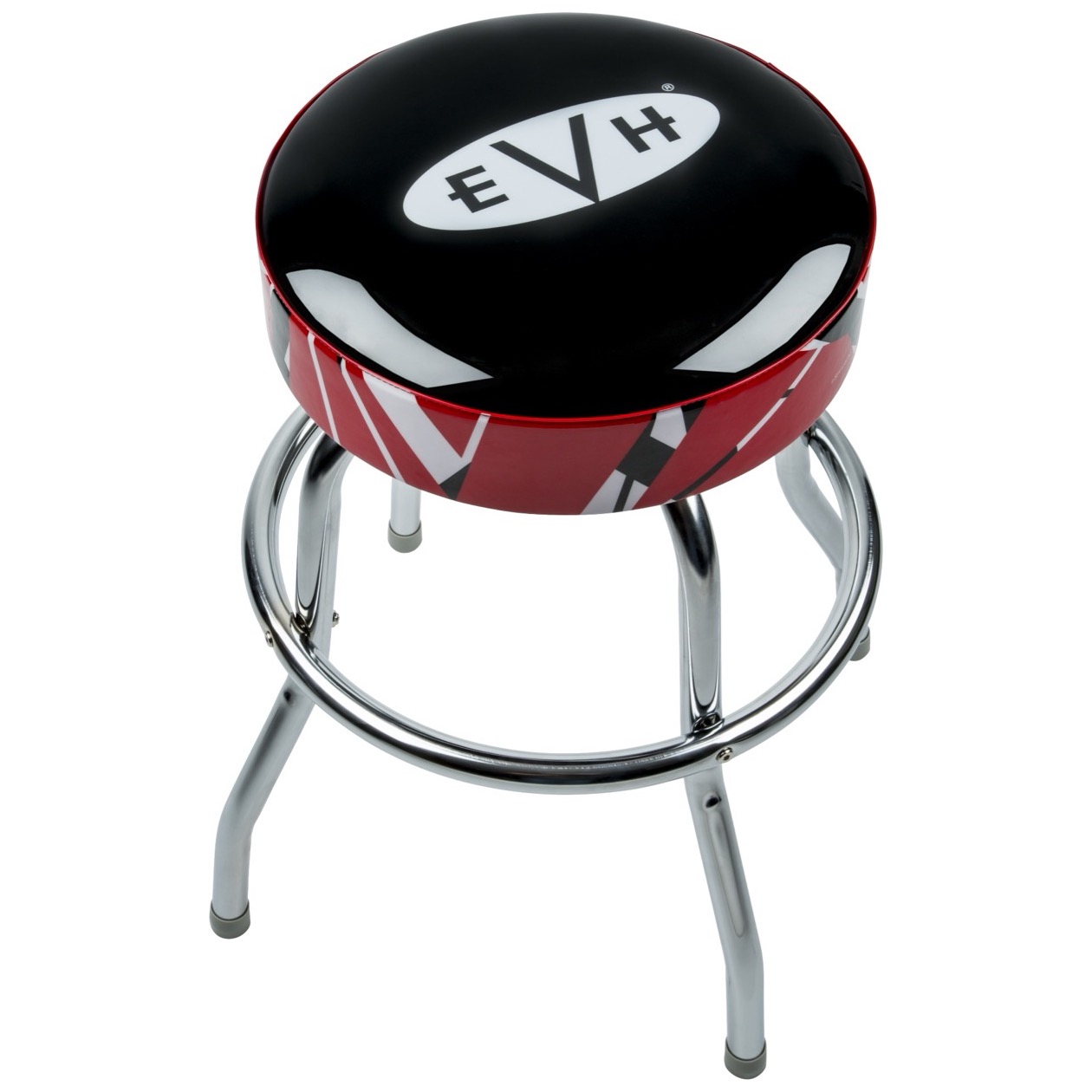 EVH Logo Barstool with Striped Trim, 24" Hoog