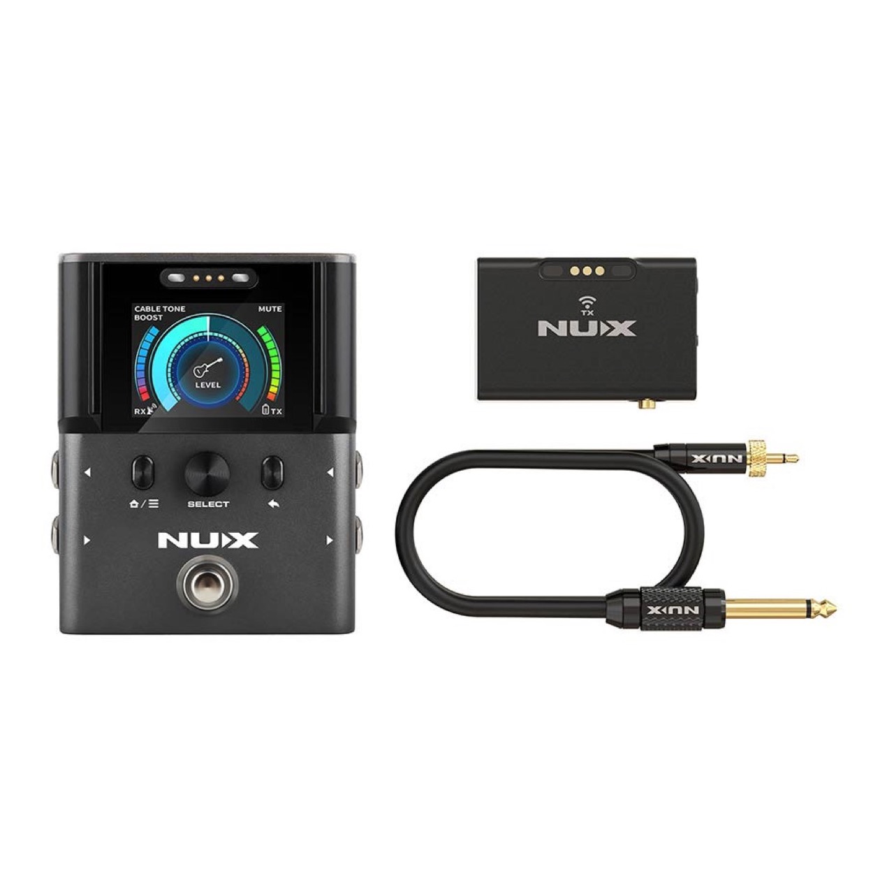 Nux B 8 / B8 Wireless 2.4 GHz Professional Wireless System for Instruments pedal (rx) and beltpack (tx)