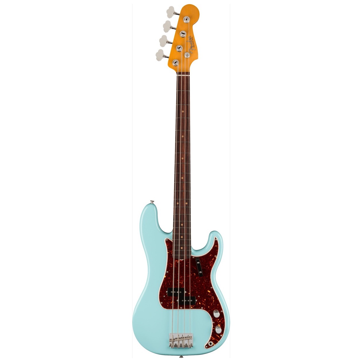 Fender American Vintage II 1960 Precision Bass, Rosewood Fingerboard, Daphne Blue Inclusief Luxe Case Vintage-Style Black (Orange Interior)