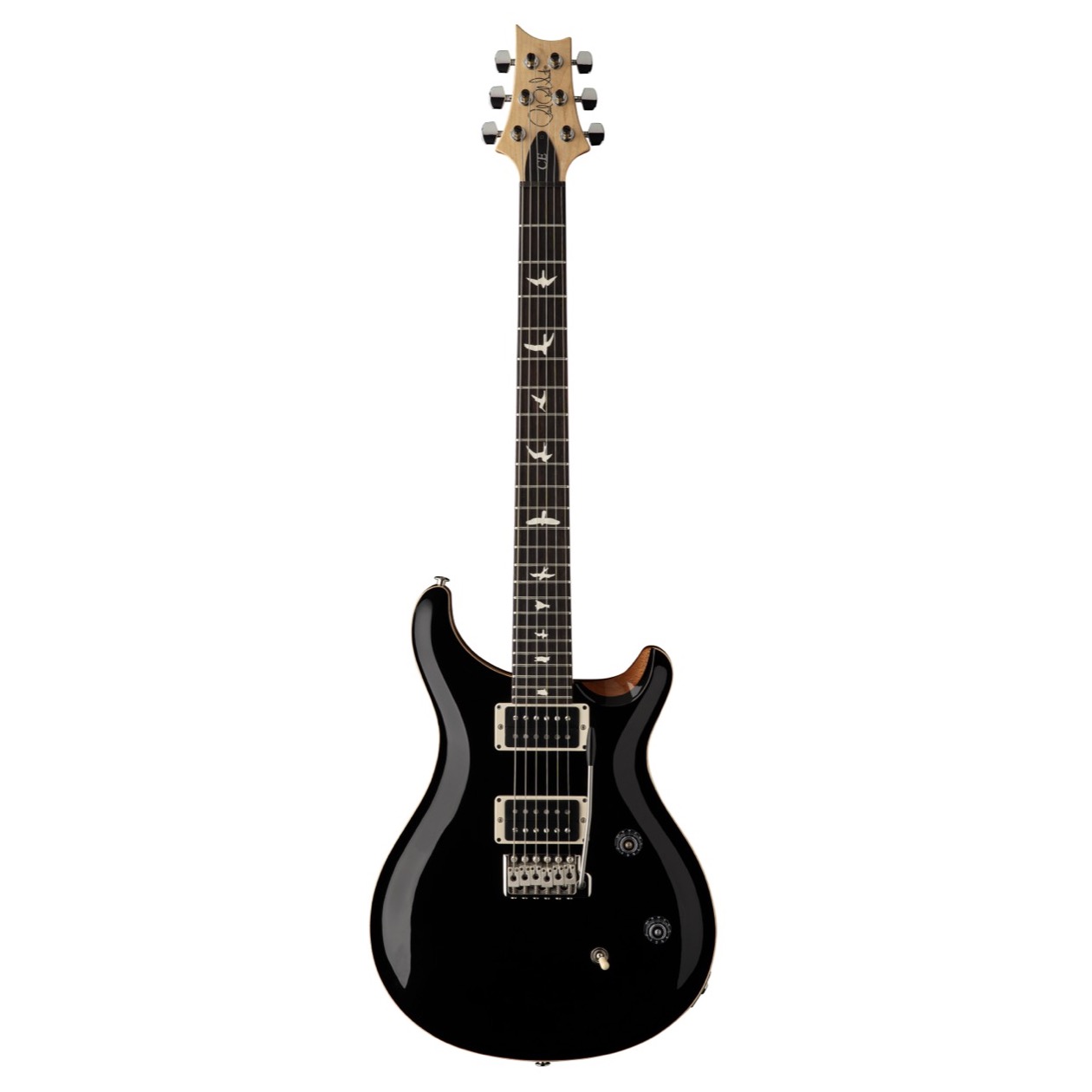 PRS CE 24 / CE24 Black Top (Opaque Top with Natural Back) - Made in USA inclusief PRS Signature Gig Bag !