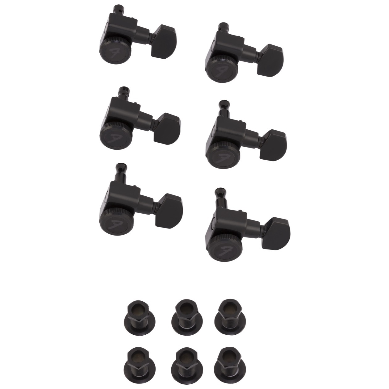 Fender Locking Stratocaster/Telecaster Staggered Tuning Machines (Black) (6) Model 0990818400