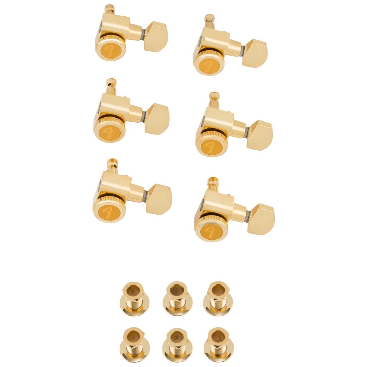Fender Locking Stratocaster/Telecaster Staggered Tuning Machines (Gold) (6) Model 0990818200