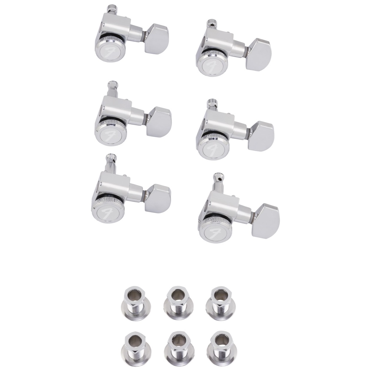 Fender Locking Stratocaster/Telecaster Staggered Tuning Machines (Polished Chrome) (6) Model 0990818100