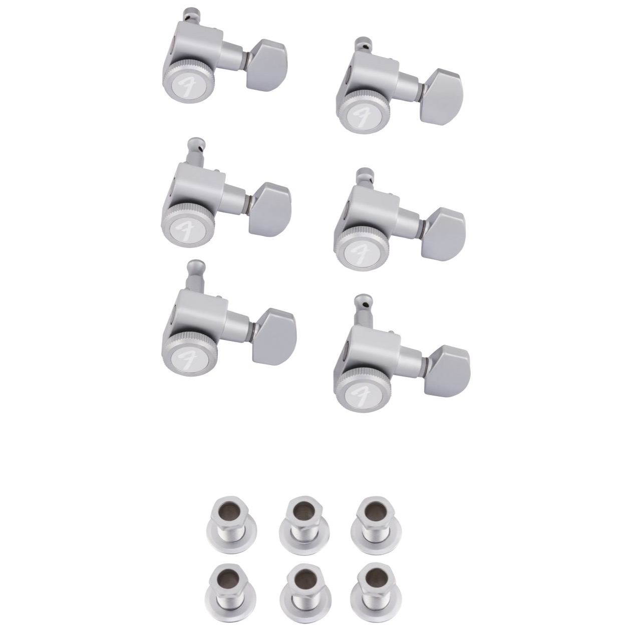 Fender Locking Stratocaster/Telecaster Staggered Tuning Machines (Brushed Chrome) (6) Model 0990818000