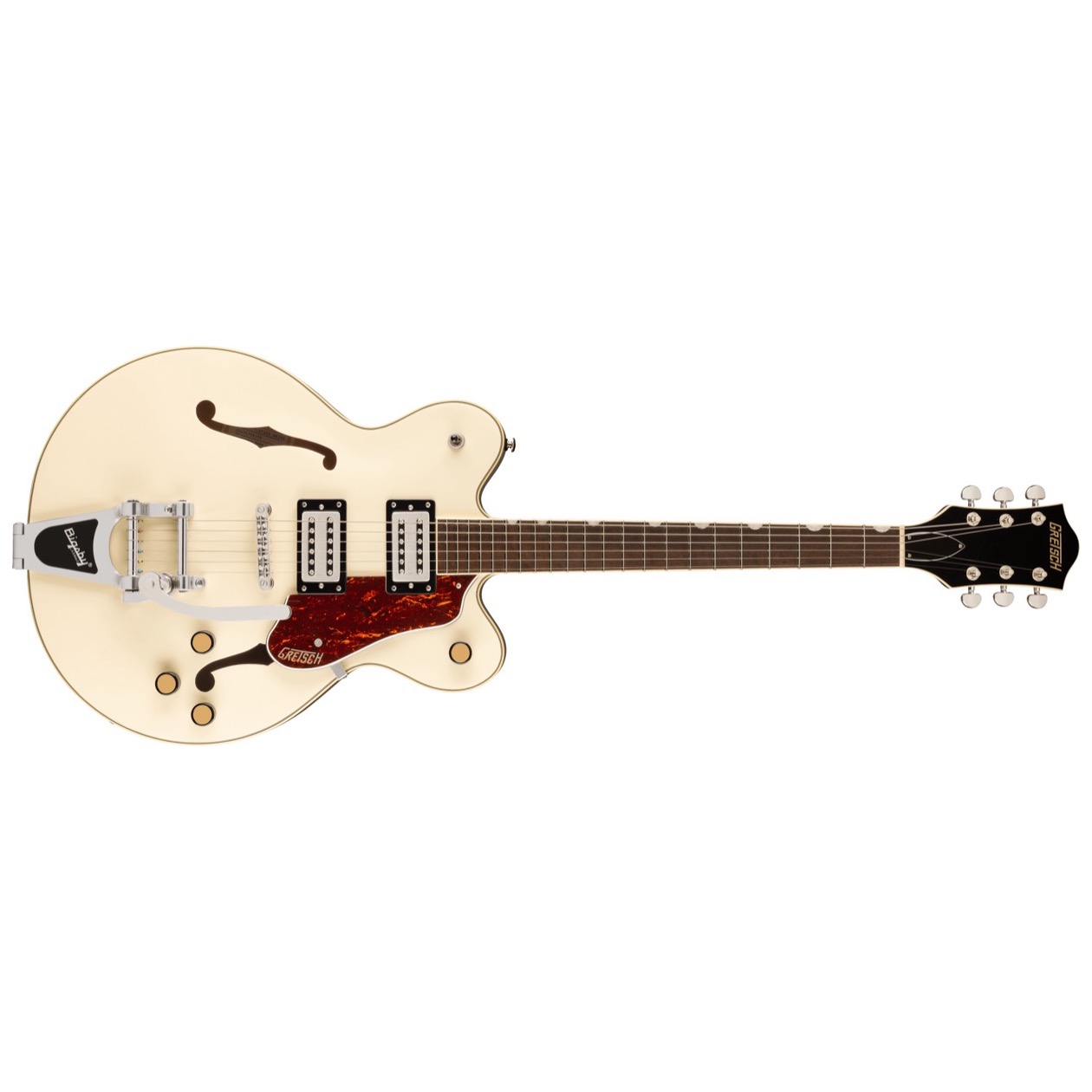 Gretsch G 2622T / G2622T Streamliner Center Block Double-Cut with Bigsby, Laurel Fingerboard, Broad’Tron BT-3S Pickups, Vintage White