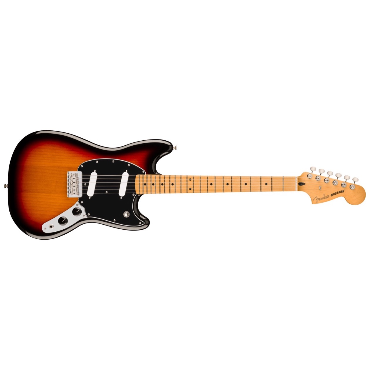 Fender Player II Mustang, Maple Fingerboard, 3-Color Sunburst Elektrische Gitaar SUPERPRIJS!